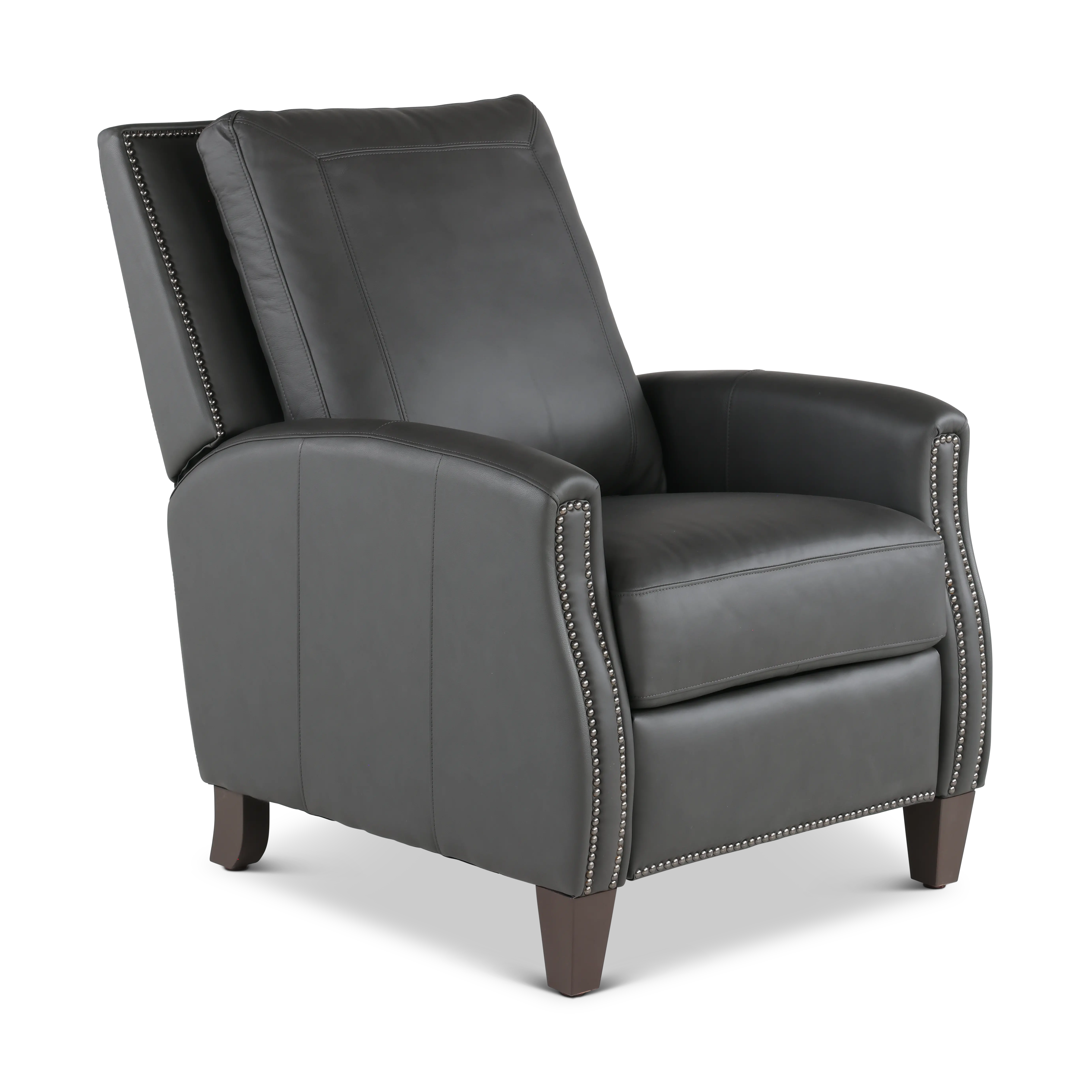 Hunter Gray Pushback High-Leg Recliner-1