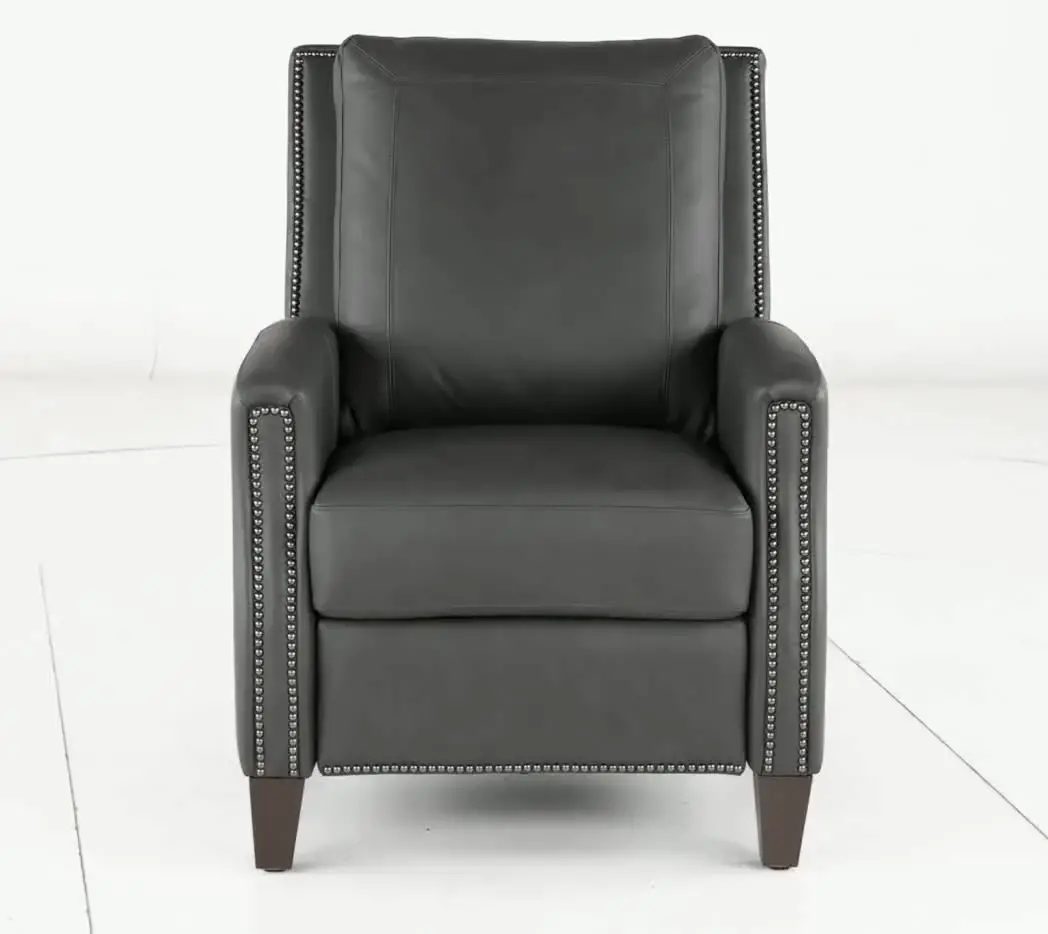 Hunter Gray Pushback High-Leg Recliner-9