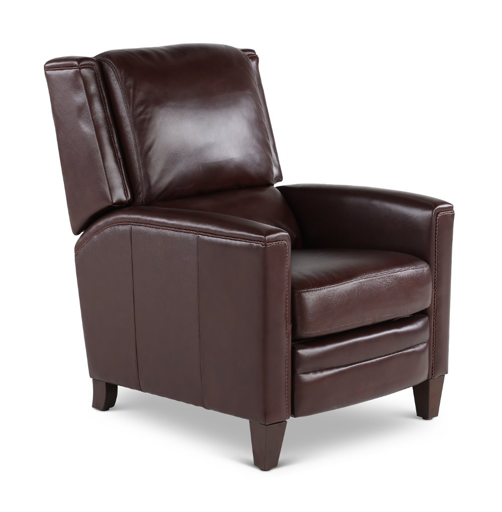 Connor Espresso Dark Brown Pushback High-Leg Recliner