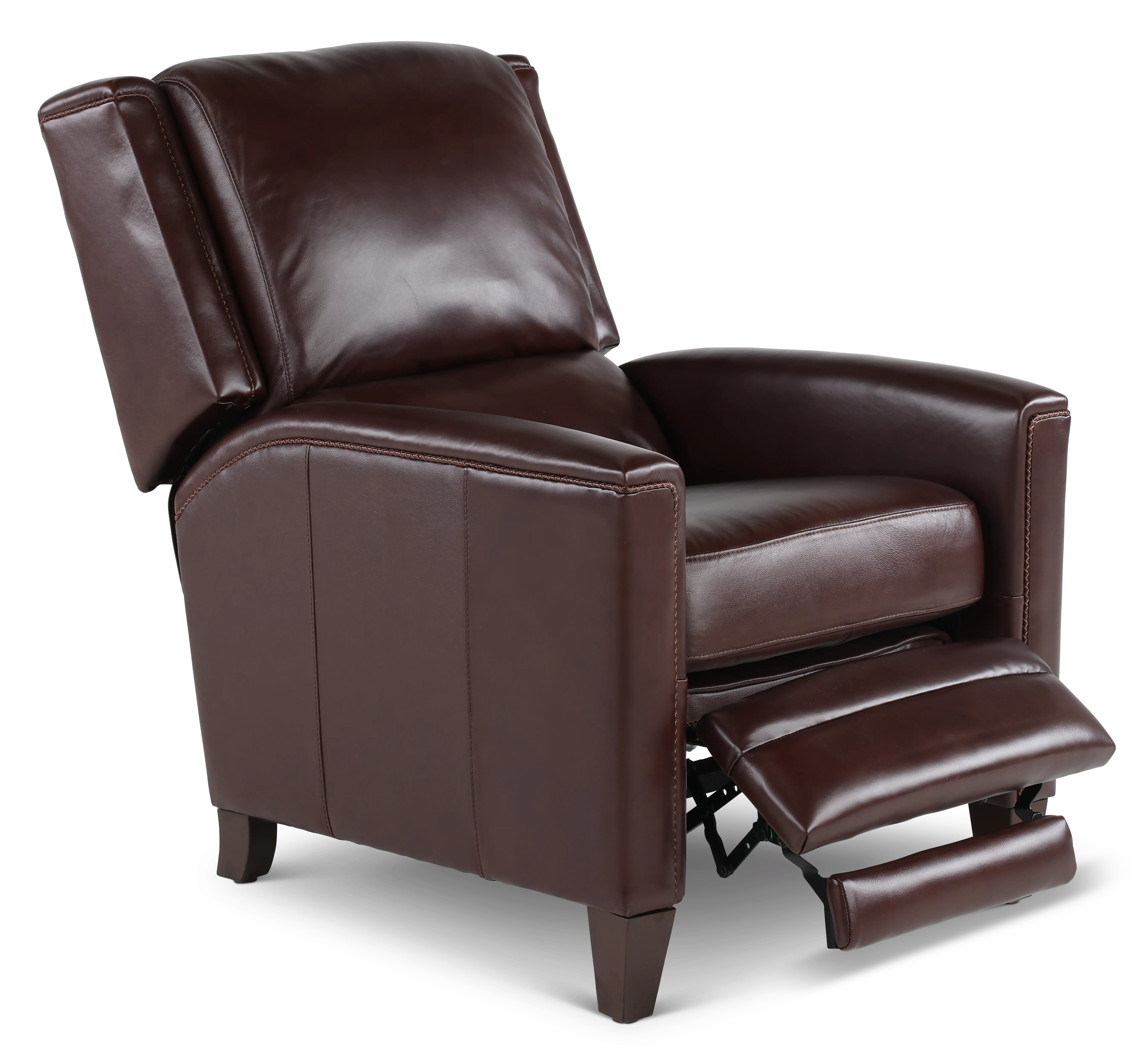 Connor Espresso Dark Brown Pushback High-Leg Recliner-5