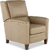 Connor Latte Light Brown Pushback High-Leg Recliner