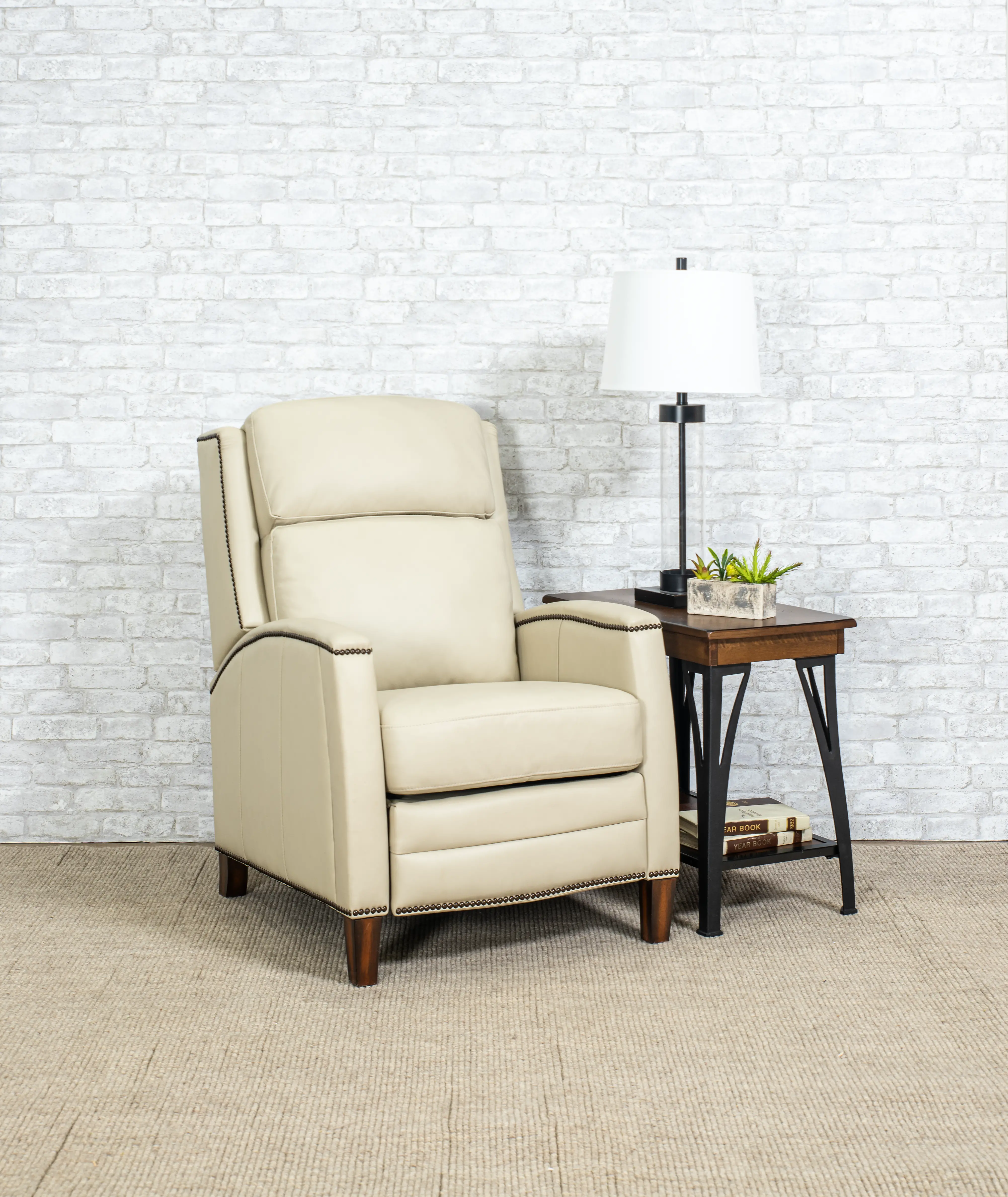 Vermont Pearl Pushback High-Leg Recliner-2