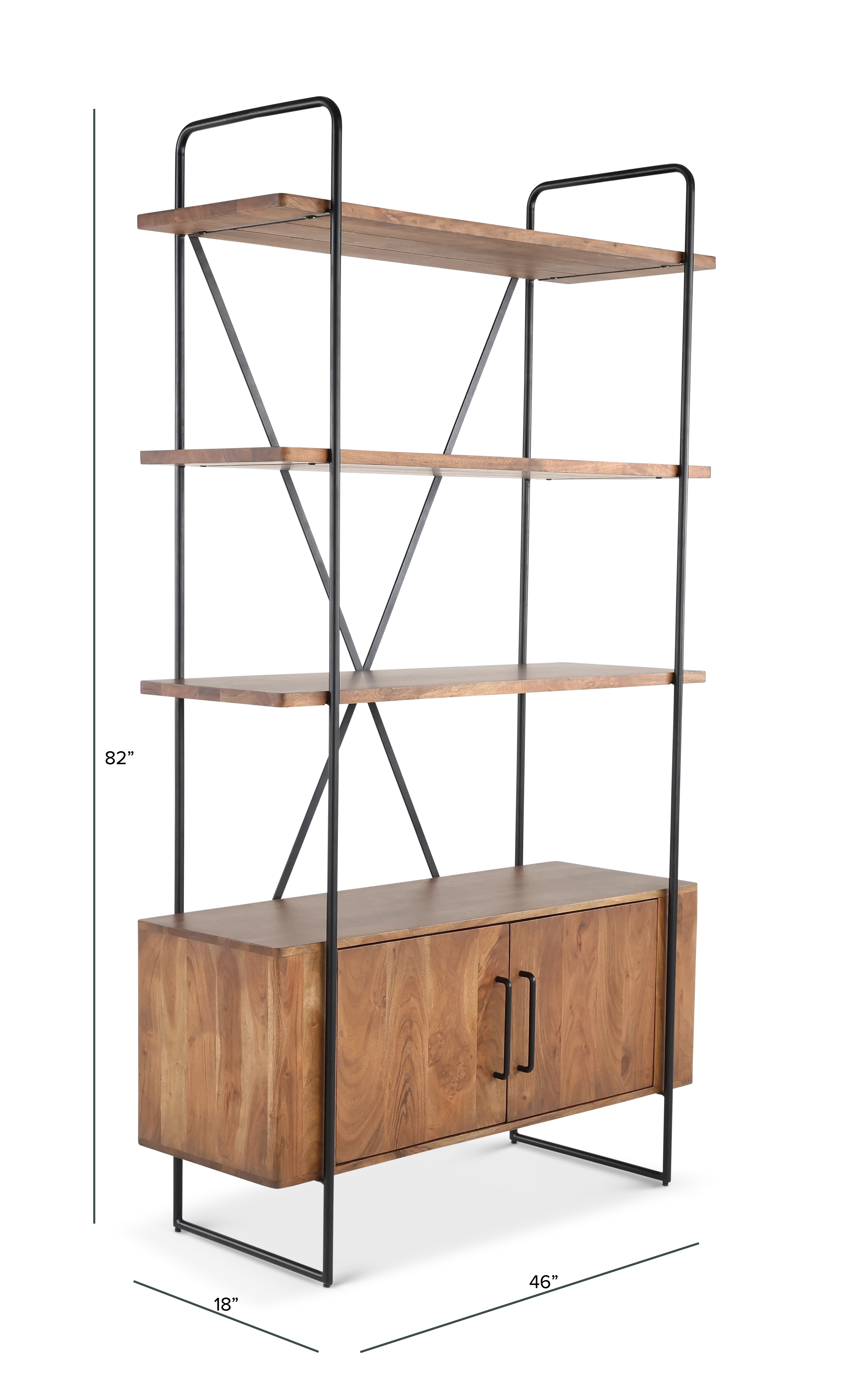 Verbania Brown Bookcase-3