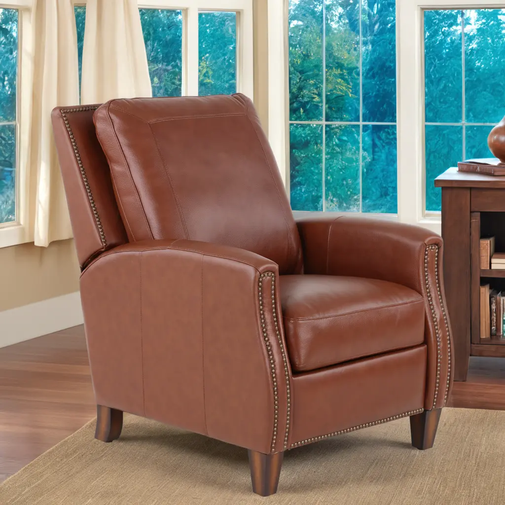 Hunter Chestnut Brown High-Leg Power Recliner-2
