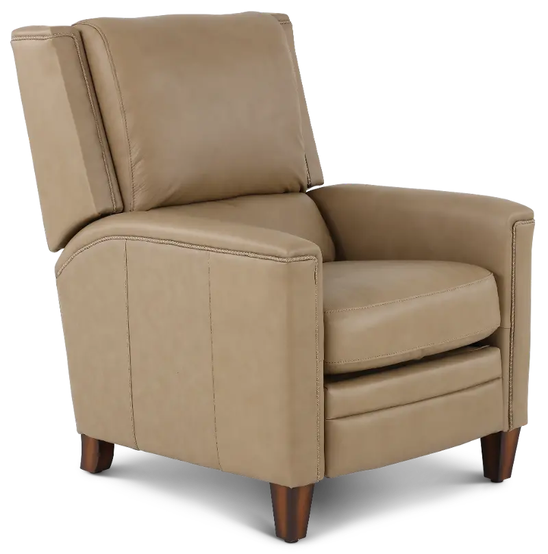 Connor Latte Light Brown High-Leg Power Recliner