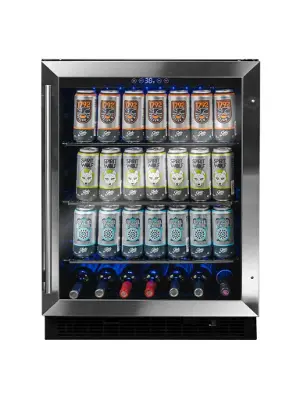 NewAir 29 Bottle Dual Zone Wine Fridge - Black Stainless
