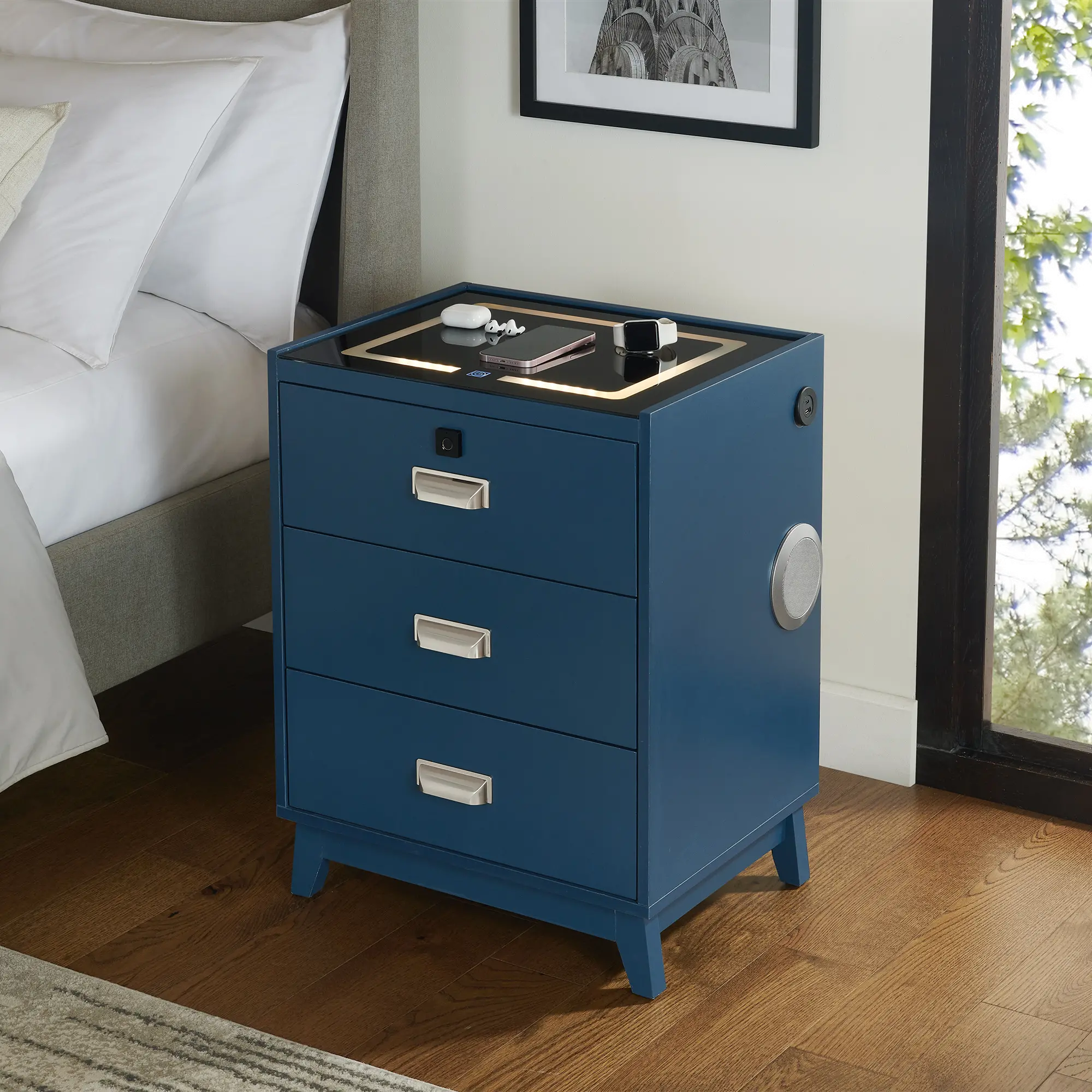 Rio Blue Smart Nightstand-2