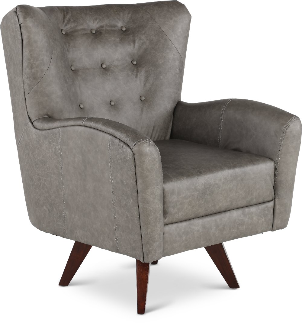 Harlow Gray Decoy Swivel Chair