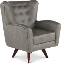 Harlow Gray Decoy Swivel Chair