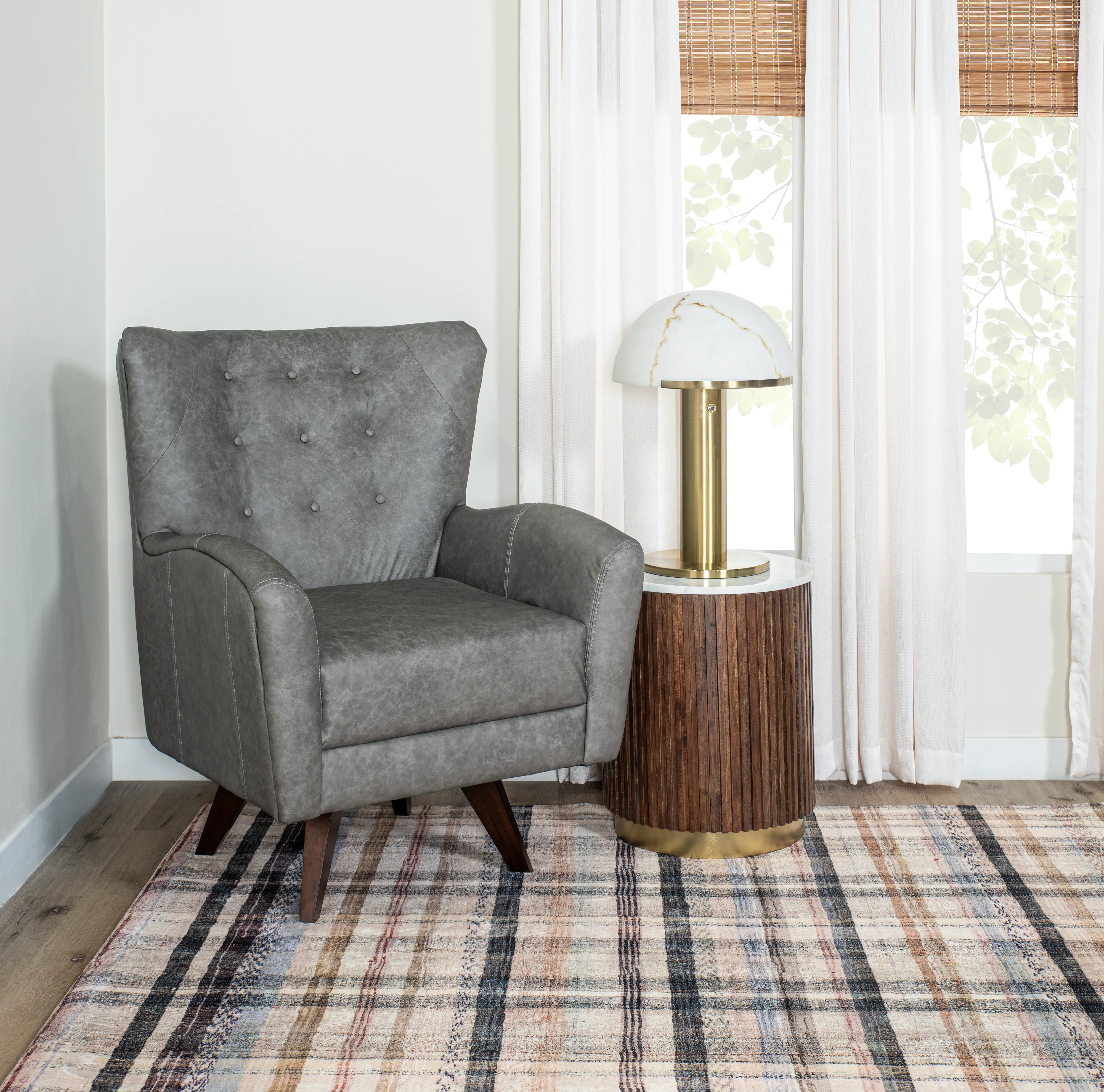 Harlow Gray Decoy Swivel Chair-2