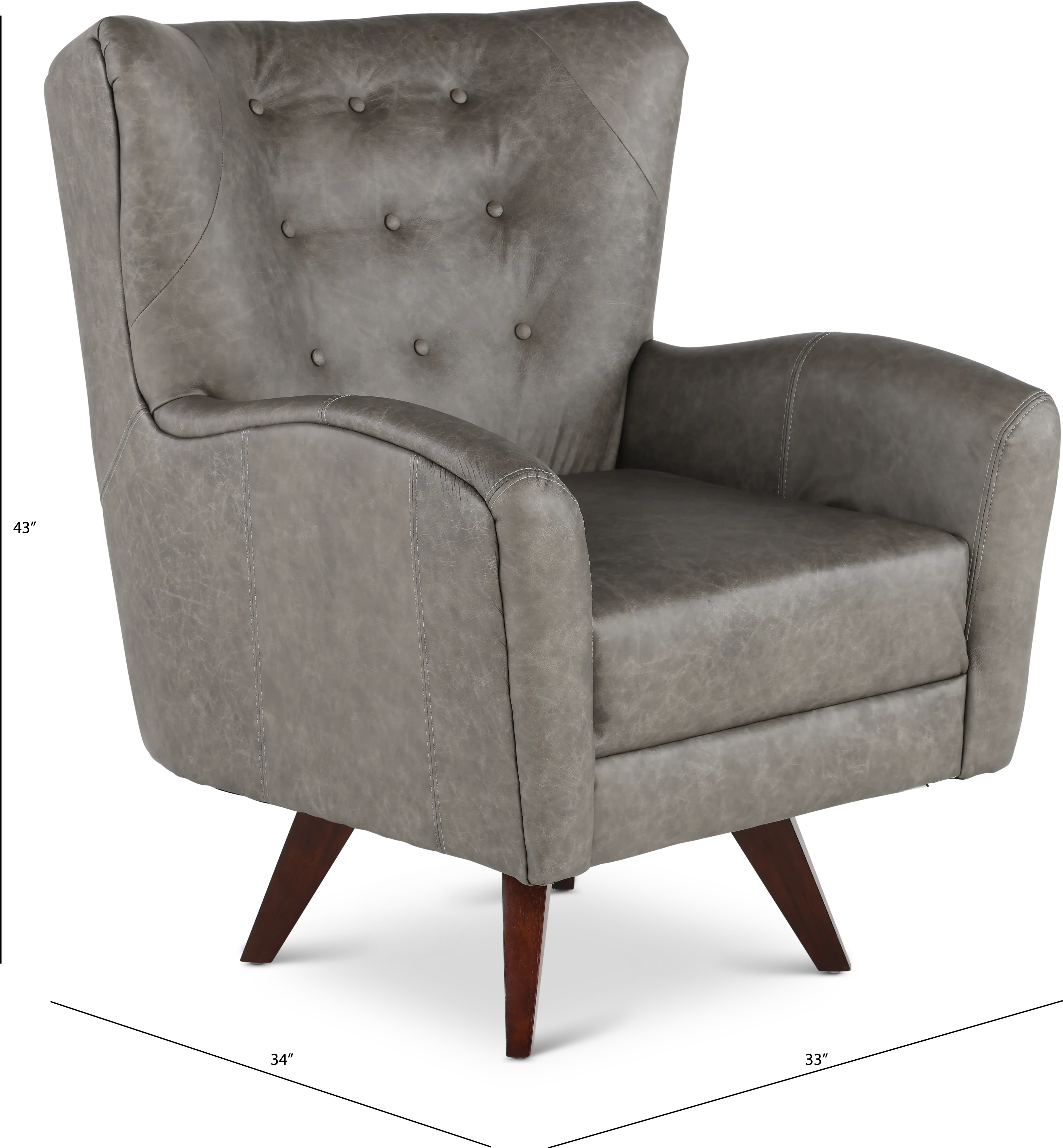 Harlow Gray Decoy Swivel Chair-3