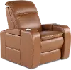 Vertex Sahara Brown Leather Power Recliner