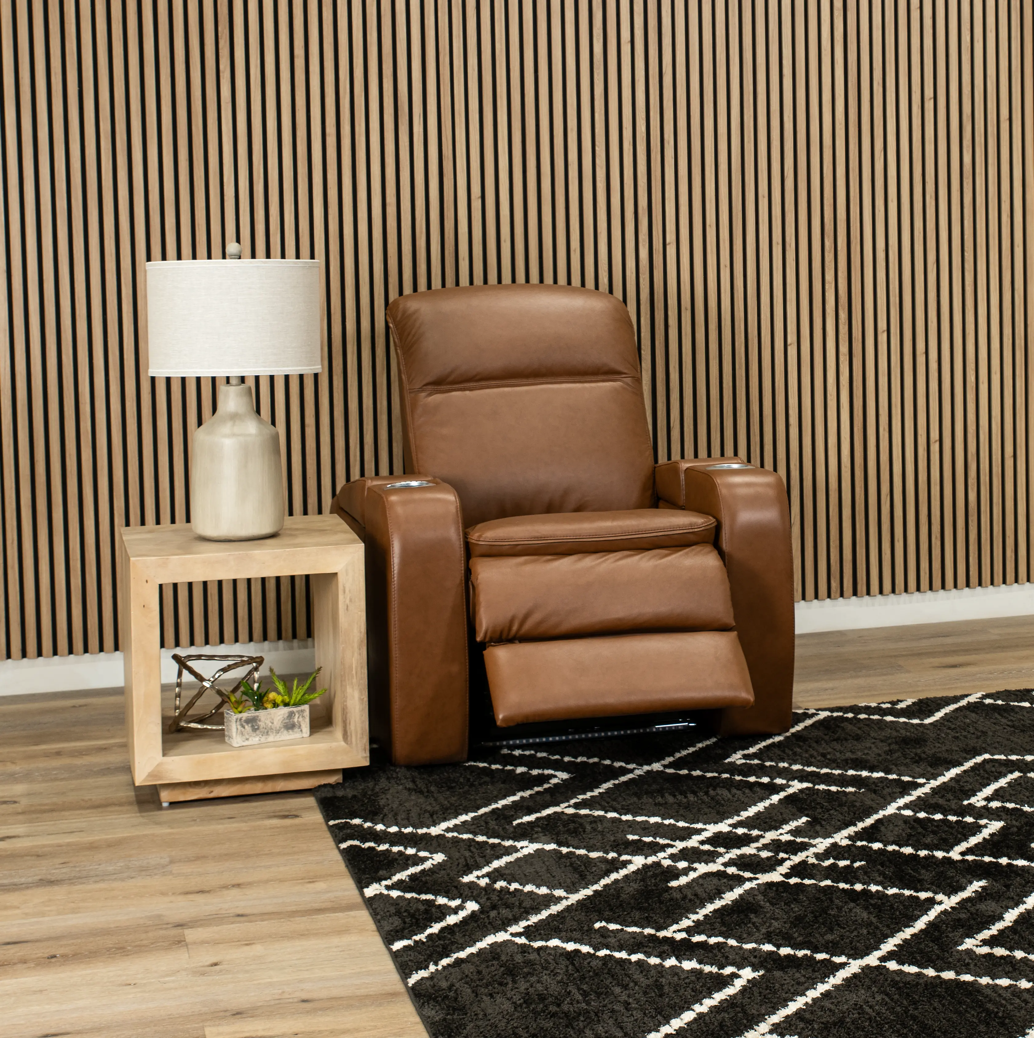 Vertex Sahara Brown Leather Power Recliner-2