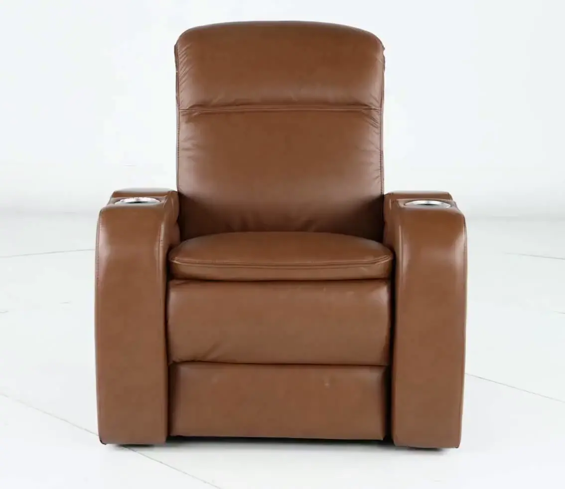 Vertex Sahara Brown Leather Power Recliner-5