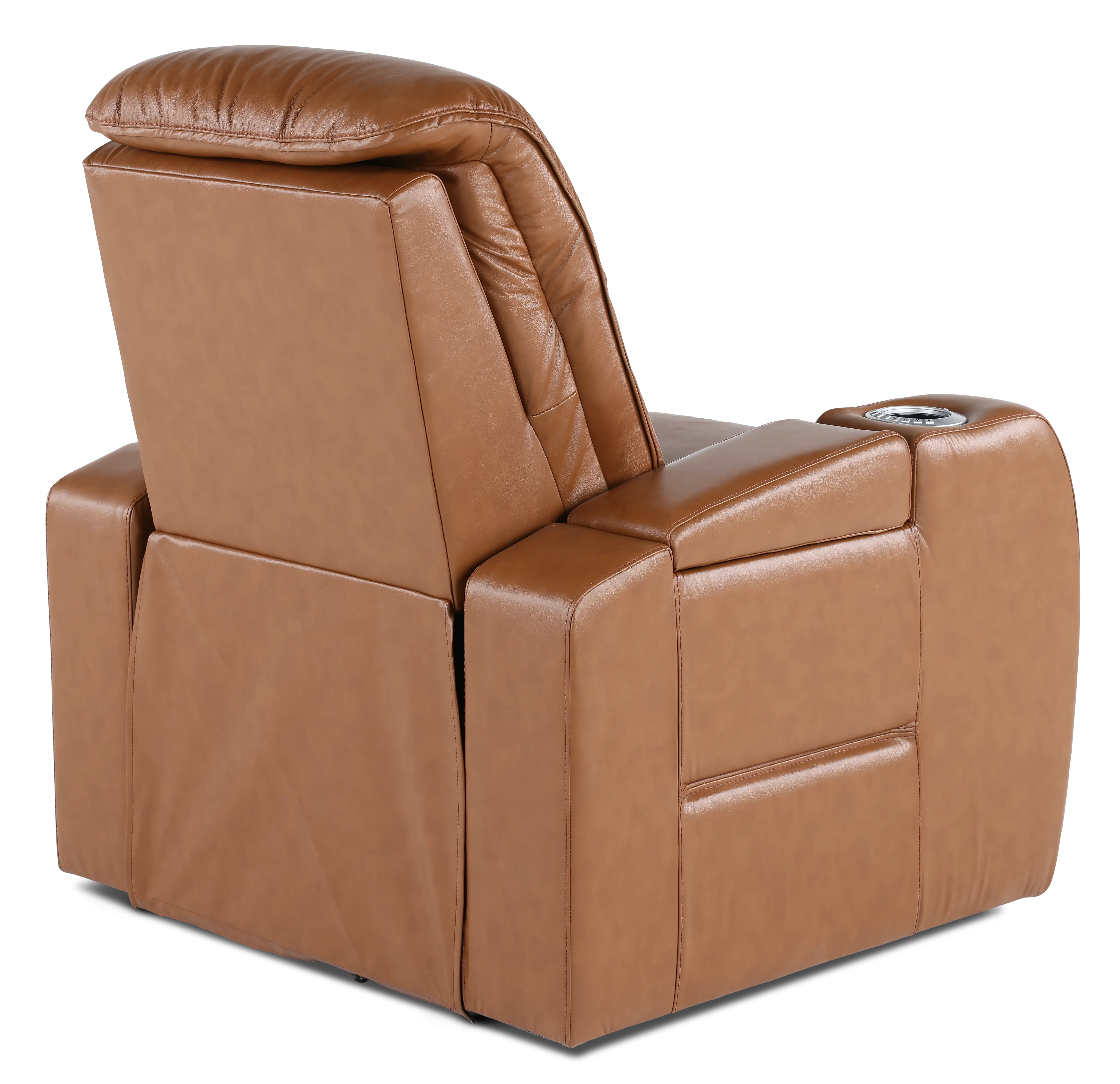 Vertex Sahara Brown Leather Power Recliner-8