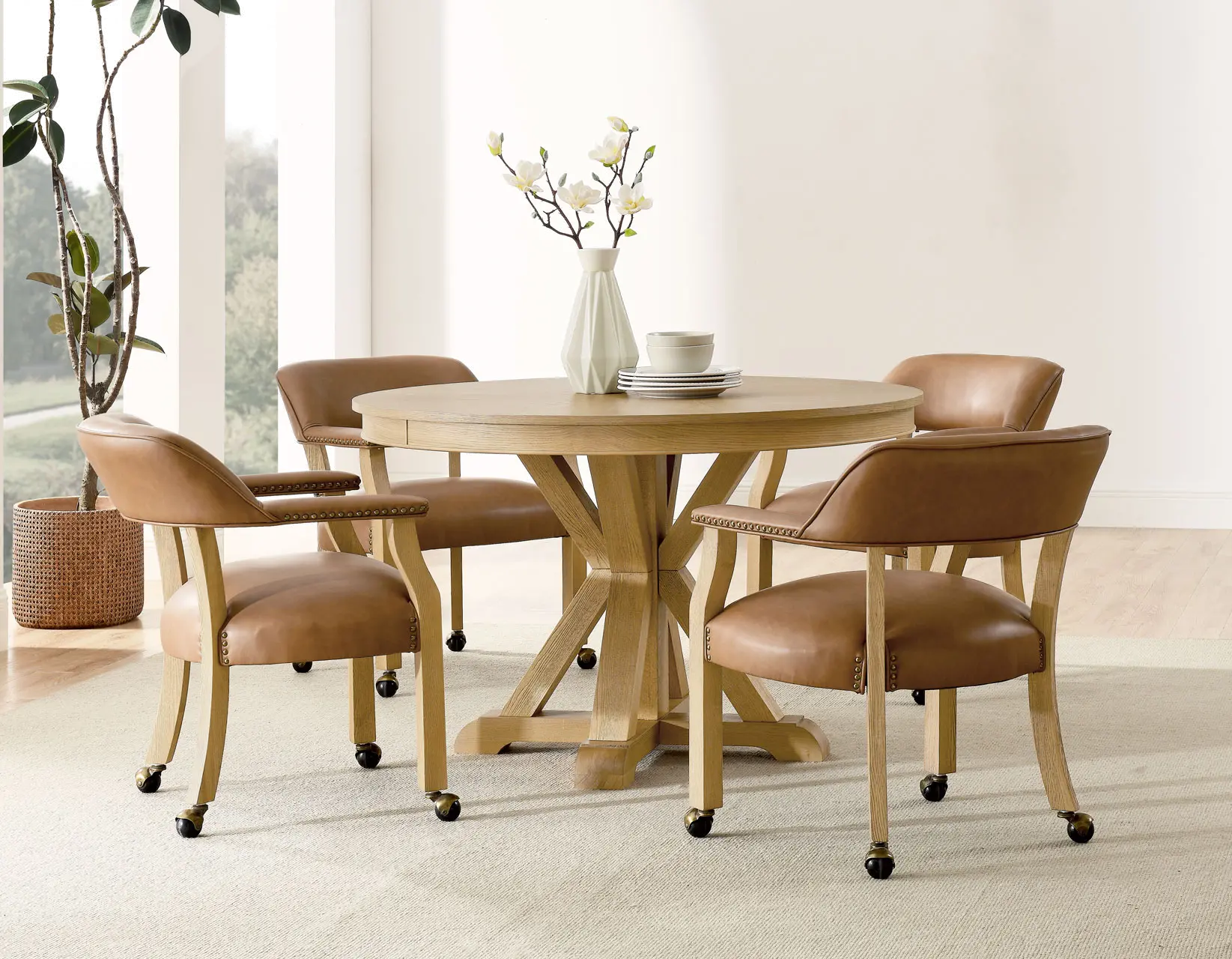 Rylie Sand and Camel Captain's Chair-2