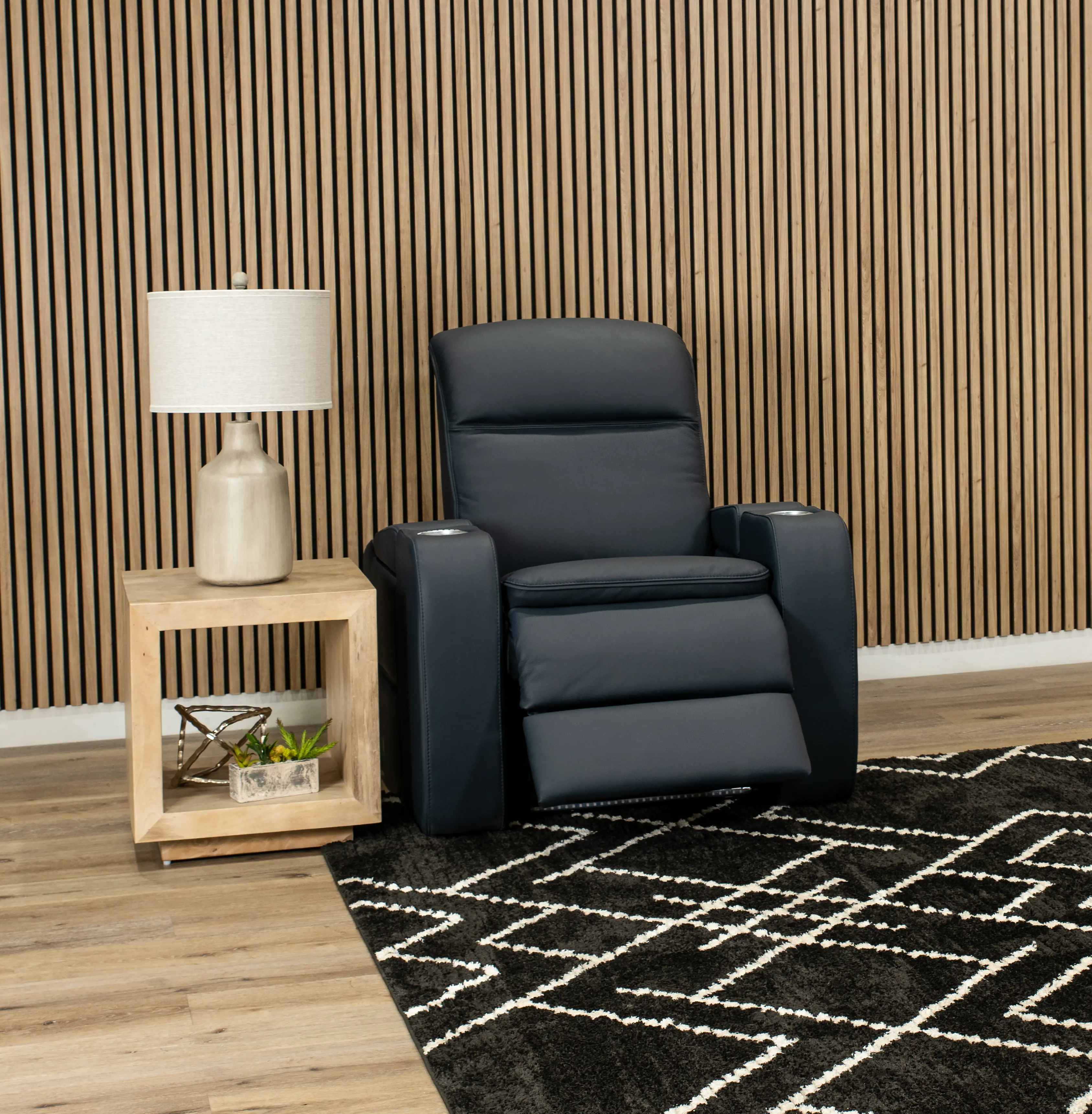 Vertex Atlantic Blue Leather Power Recliner-2