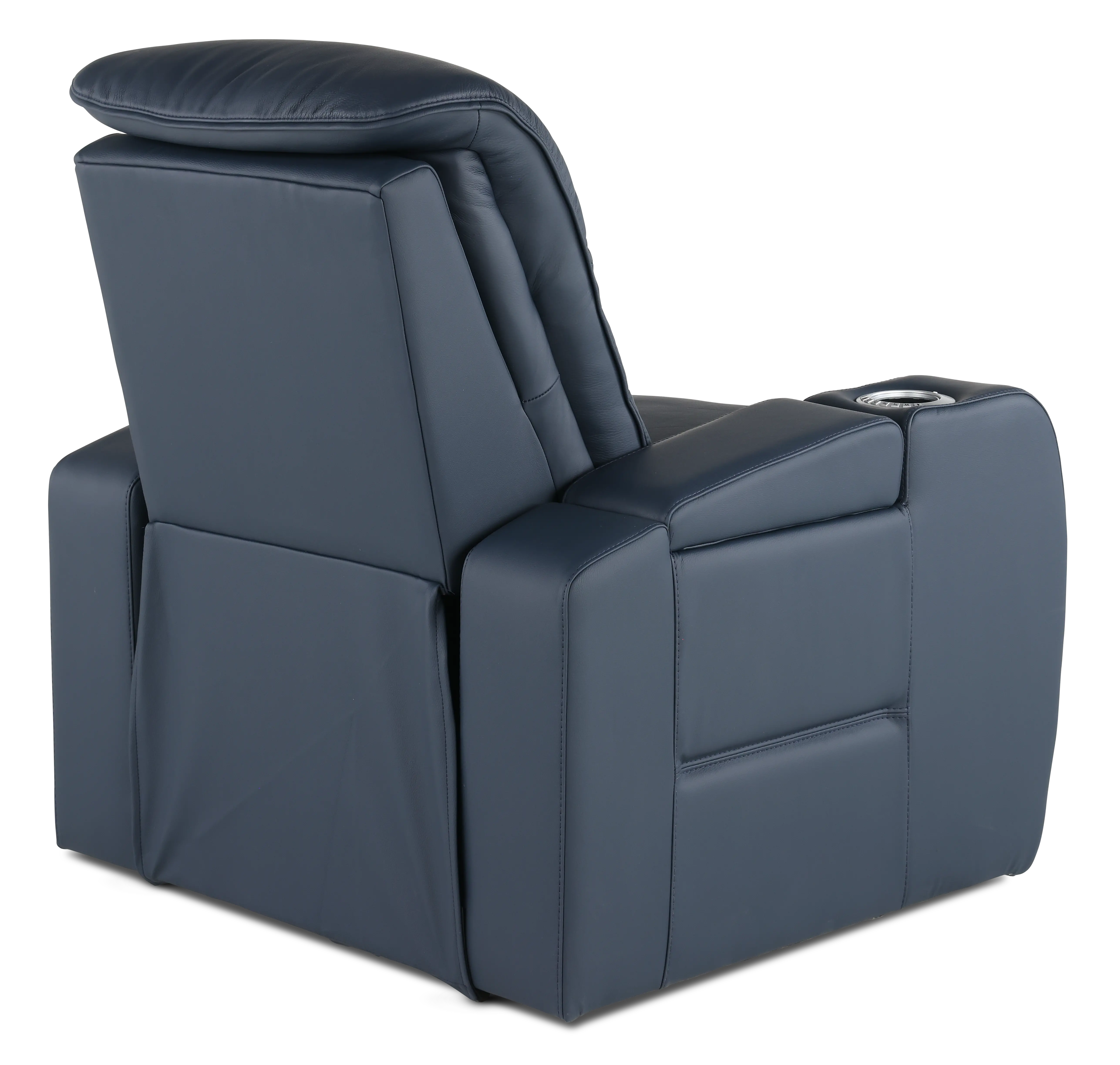 Vertex Atlantic Blue Leather Power Recliner-8
