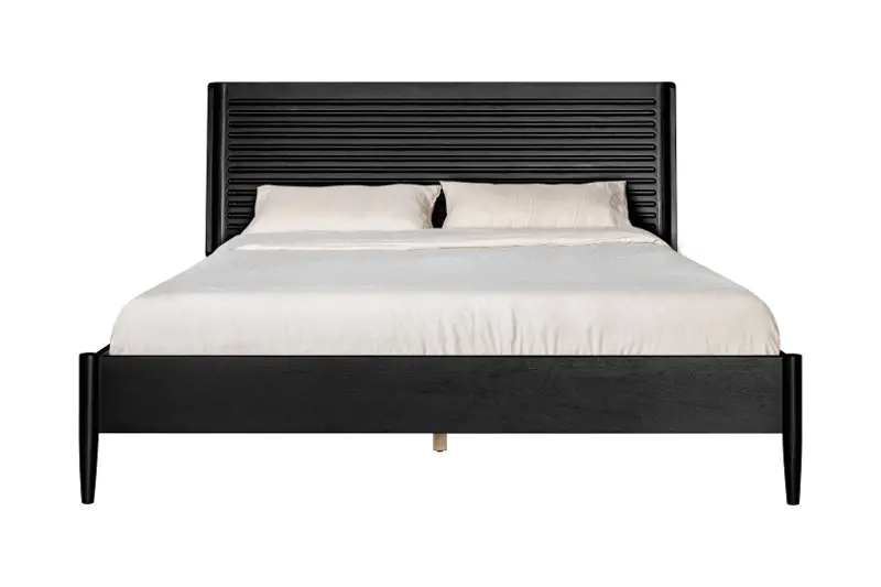 Casal Black Queen Platform Bed