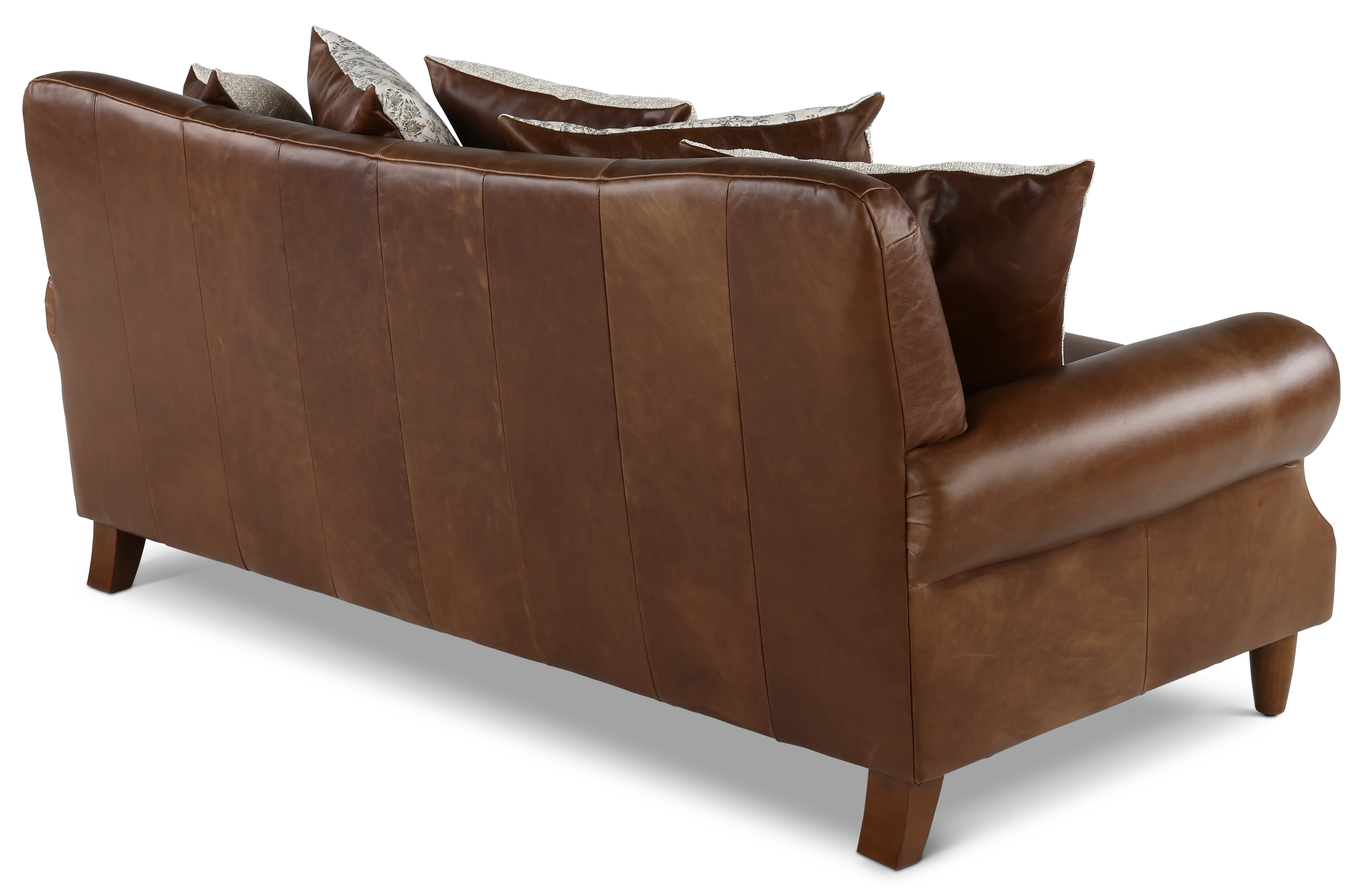 Rigby Brown Leather Loveseat-5