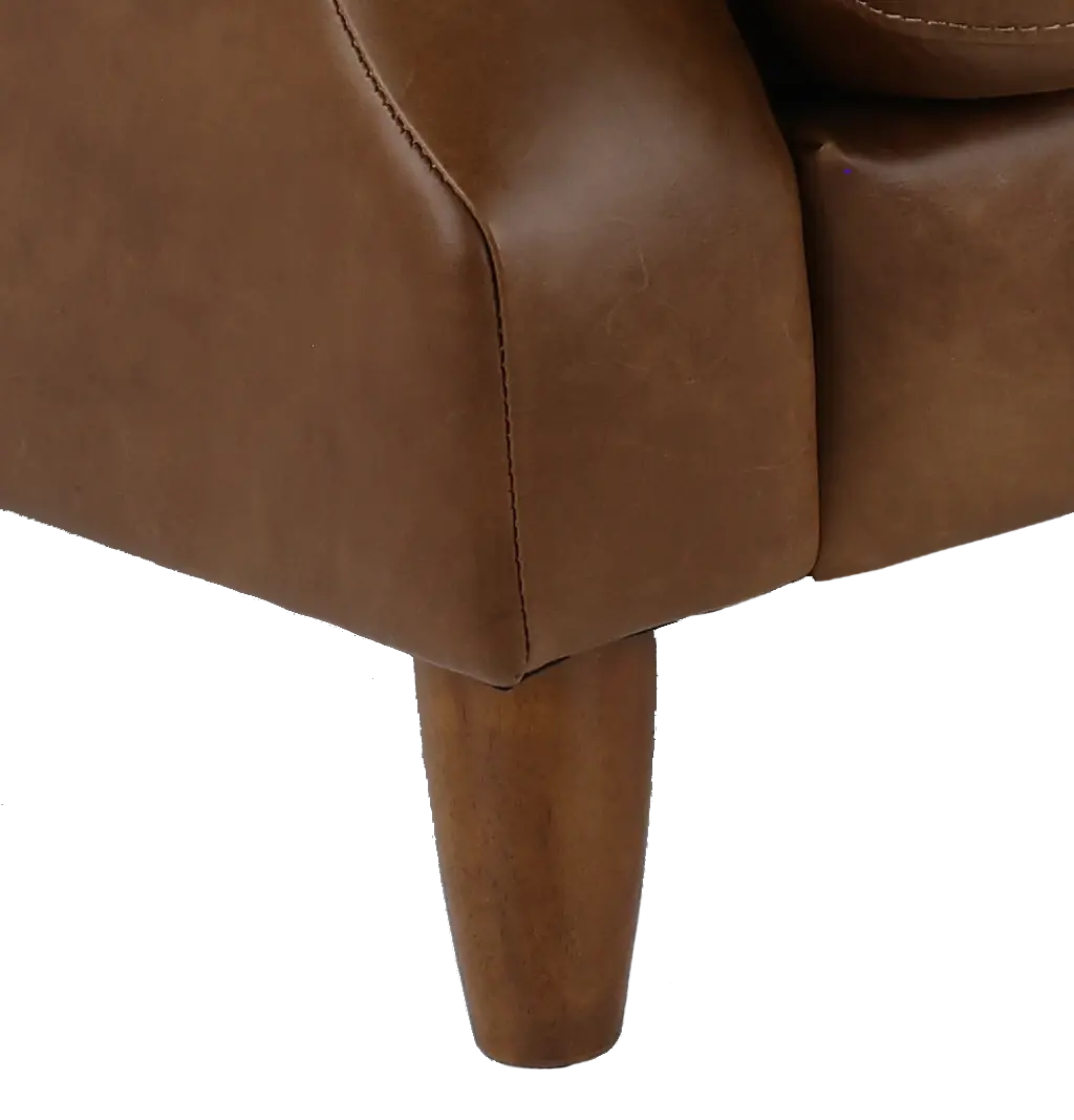Rigby Brown Leather Loveseat-6