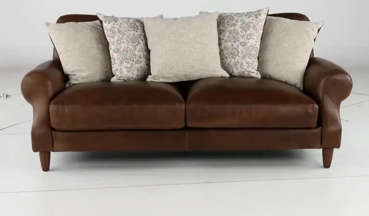 Rigby Brown Leather Loveseat-8