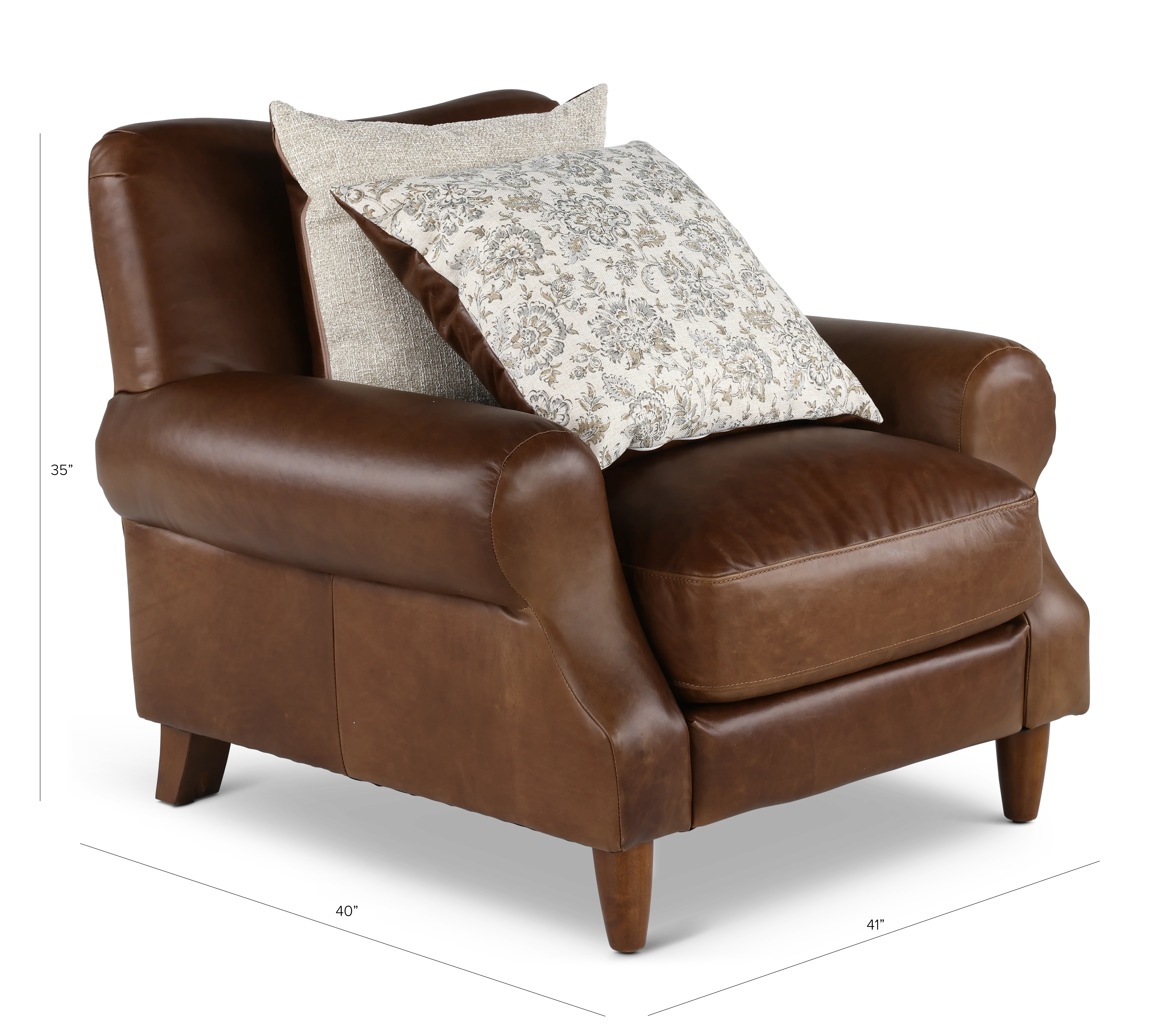 Rigby Brown Leather Chair-4