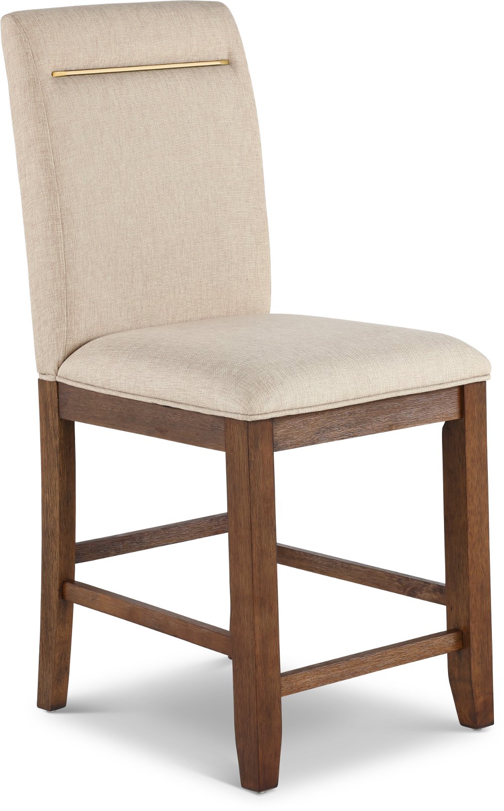 Garland Brown and Cream Upholstered Counter Height Stool