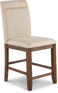 Garland Brown and Cream Upholstered Counter Height Stool
