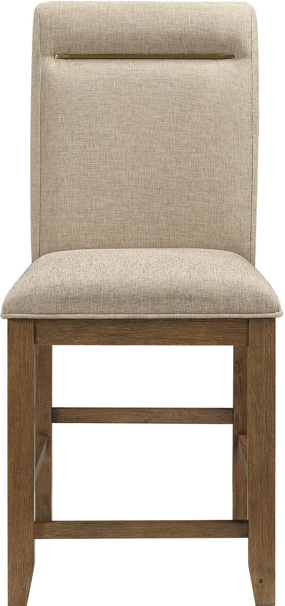 Garland Brown and Cream Upholstered Counter Height Stool-2