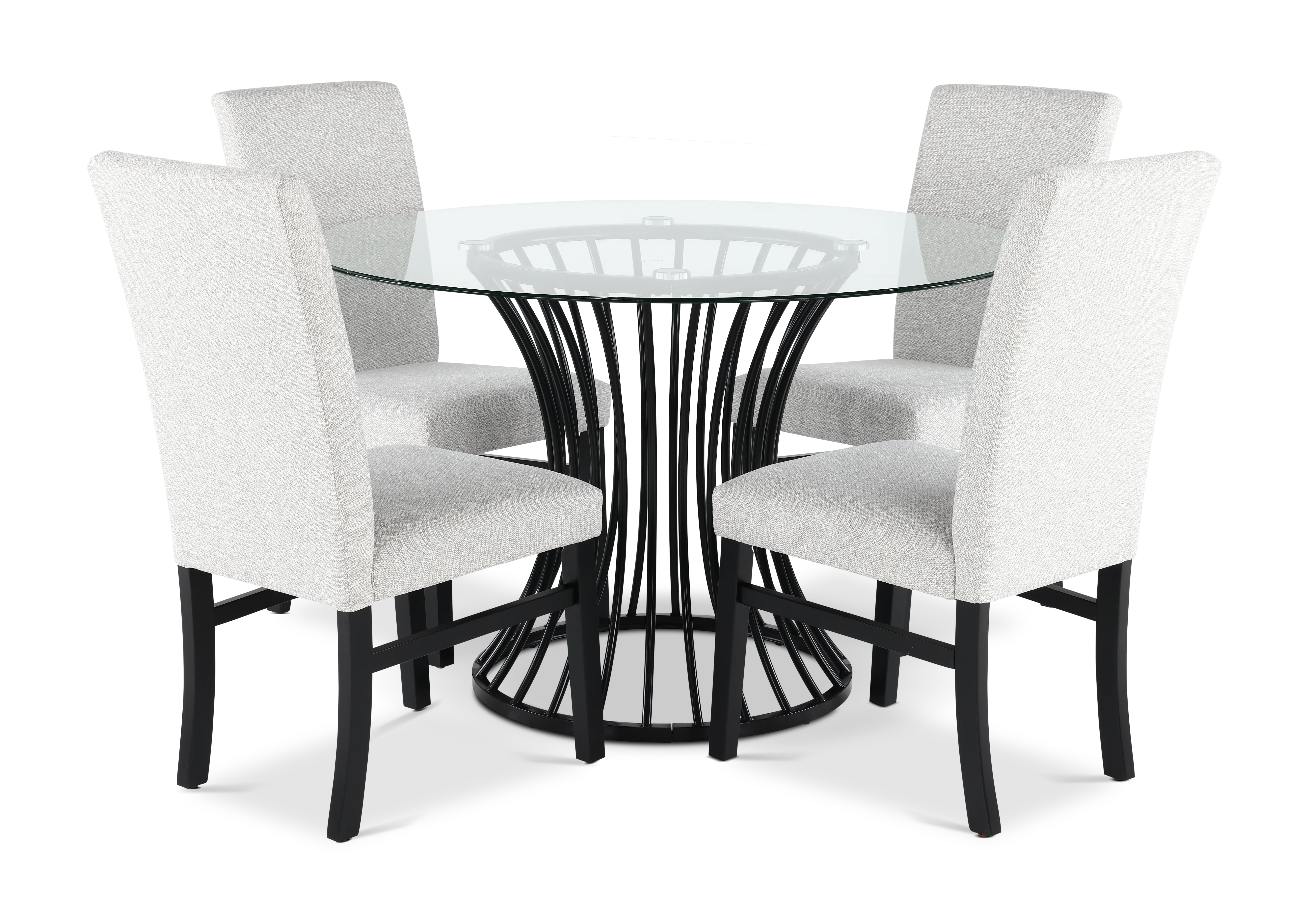 Tracy Black and Light Gray 5 Piece Dining Set-1