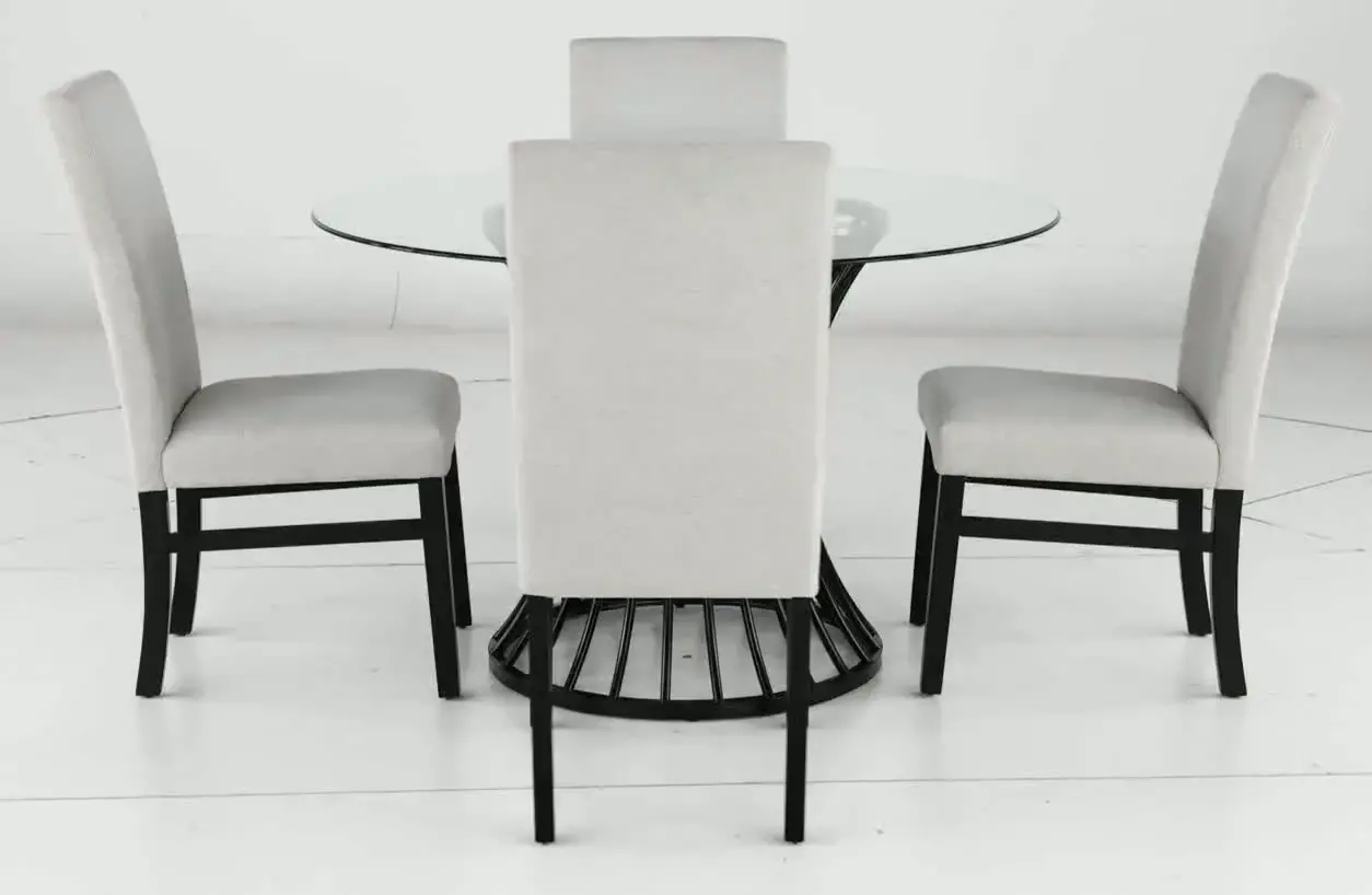 Tracy Black and Light Gray 5 Piece Dining Set-5