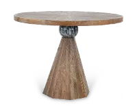 Eiffel Natural and Marble 48  Round Counter Height Dining Table