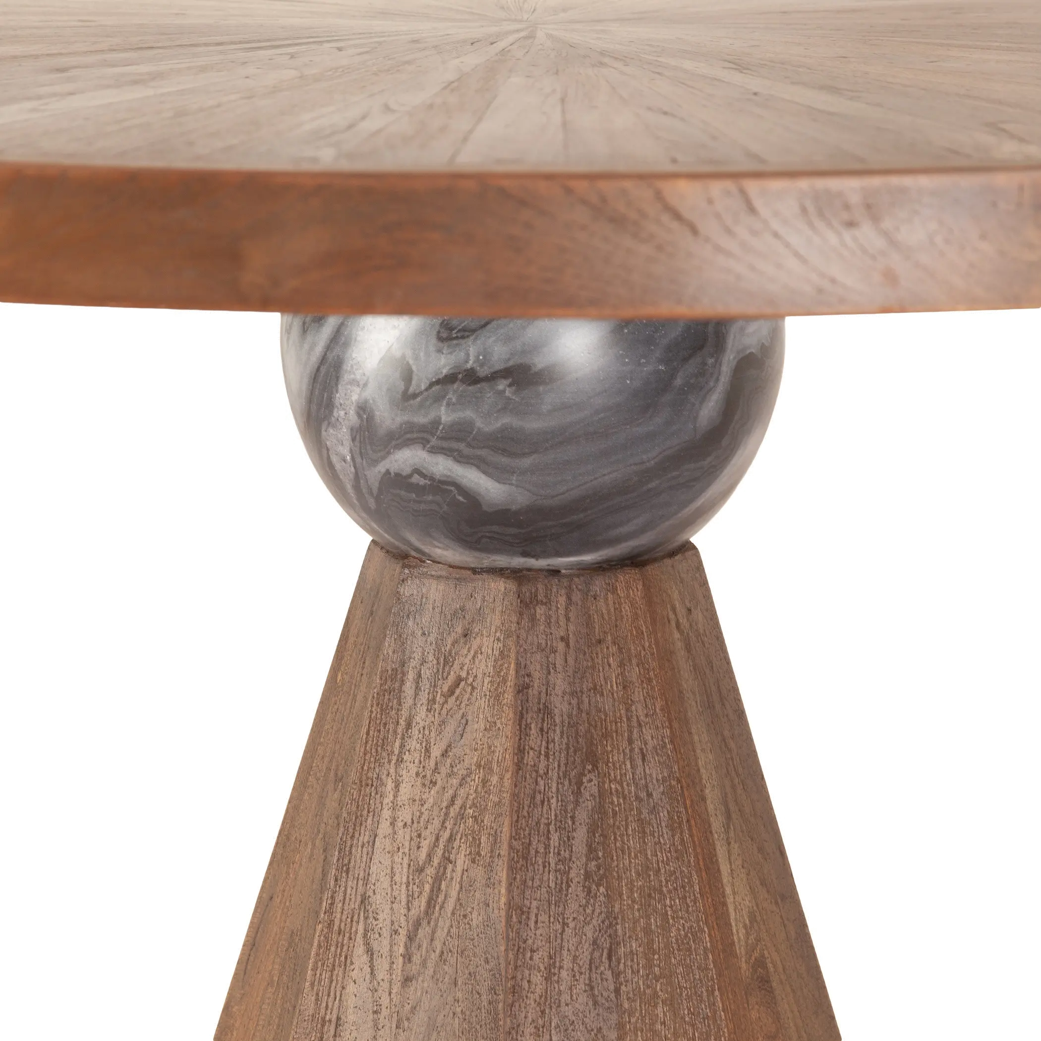 Eiffel Natural and Marble 48  Round Counter Height Dining Table-4