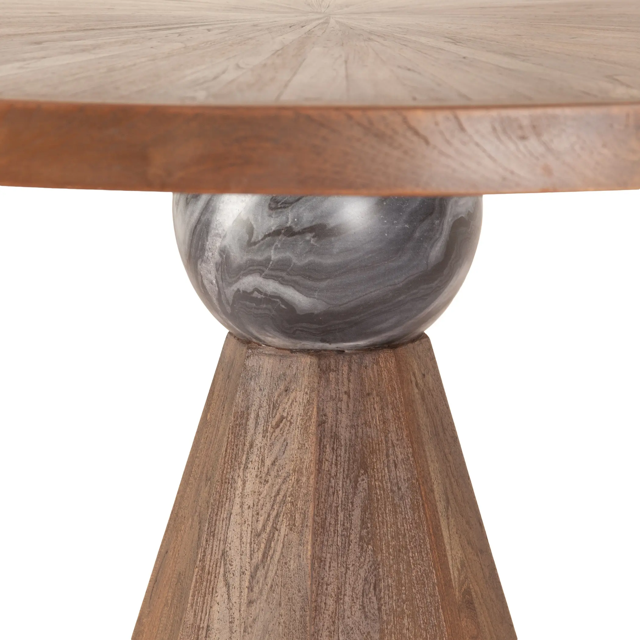 Eiffel Natural and Marble 48  Round Counter Height Dining Table-4