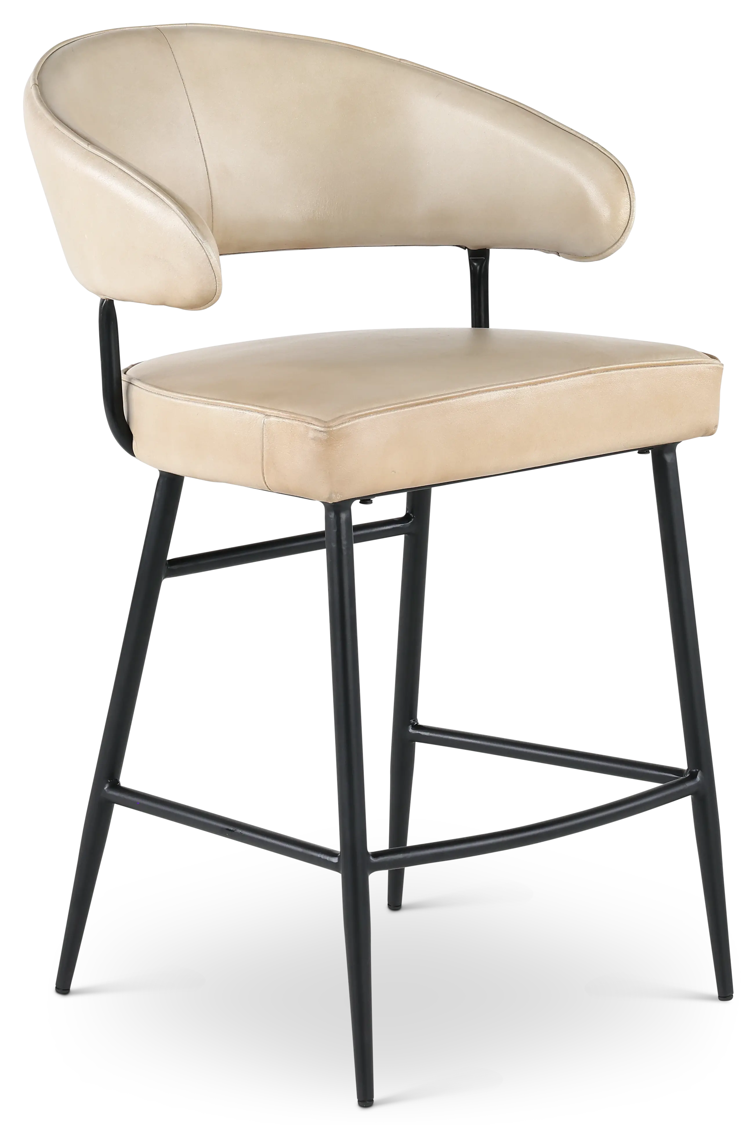 Essex Dover Ivory Leather Counter Height Stool-1