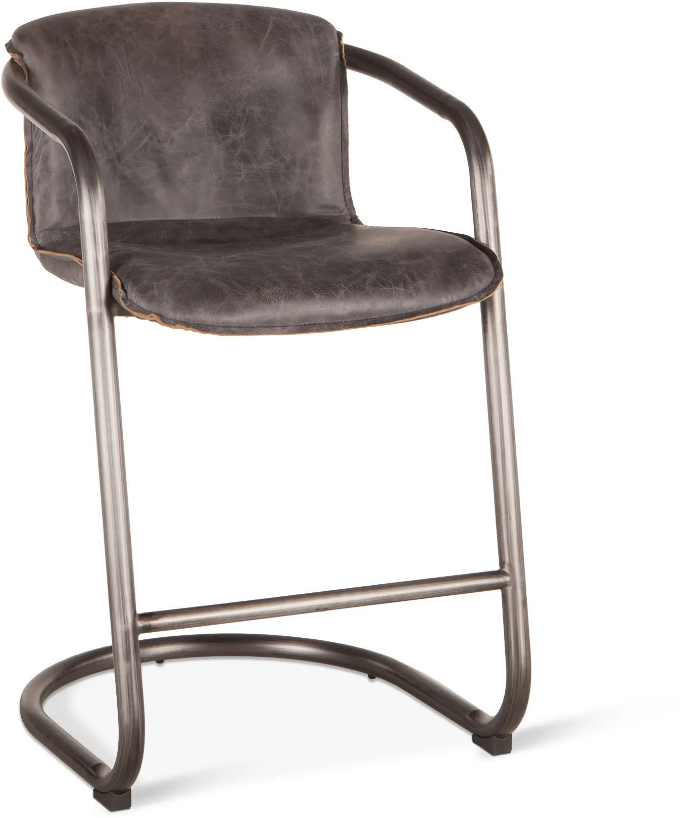 Portofino Antique Gold and Green Leather Dining Chair-1