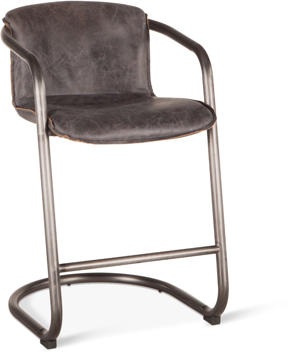 Portofino Antique Gold and Green Leather Dining Chair