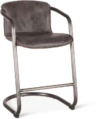 Portofino Antique Gold and Green Leather Dining Chair