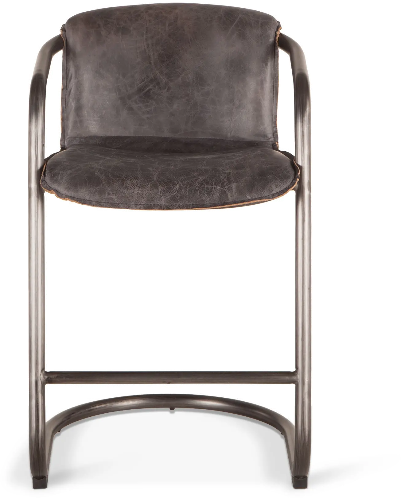 Portofino Antique Gold and Green Leather Dining Chair-3