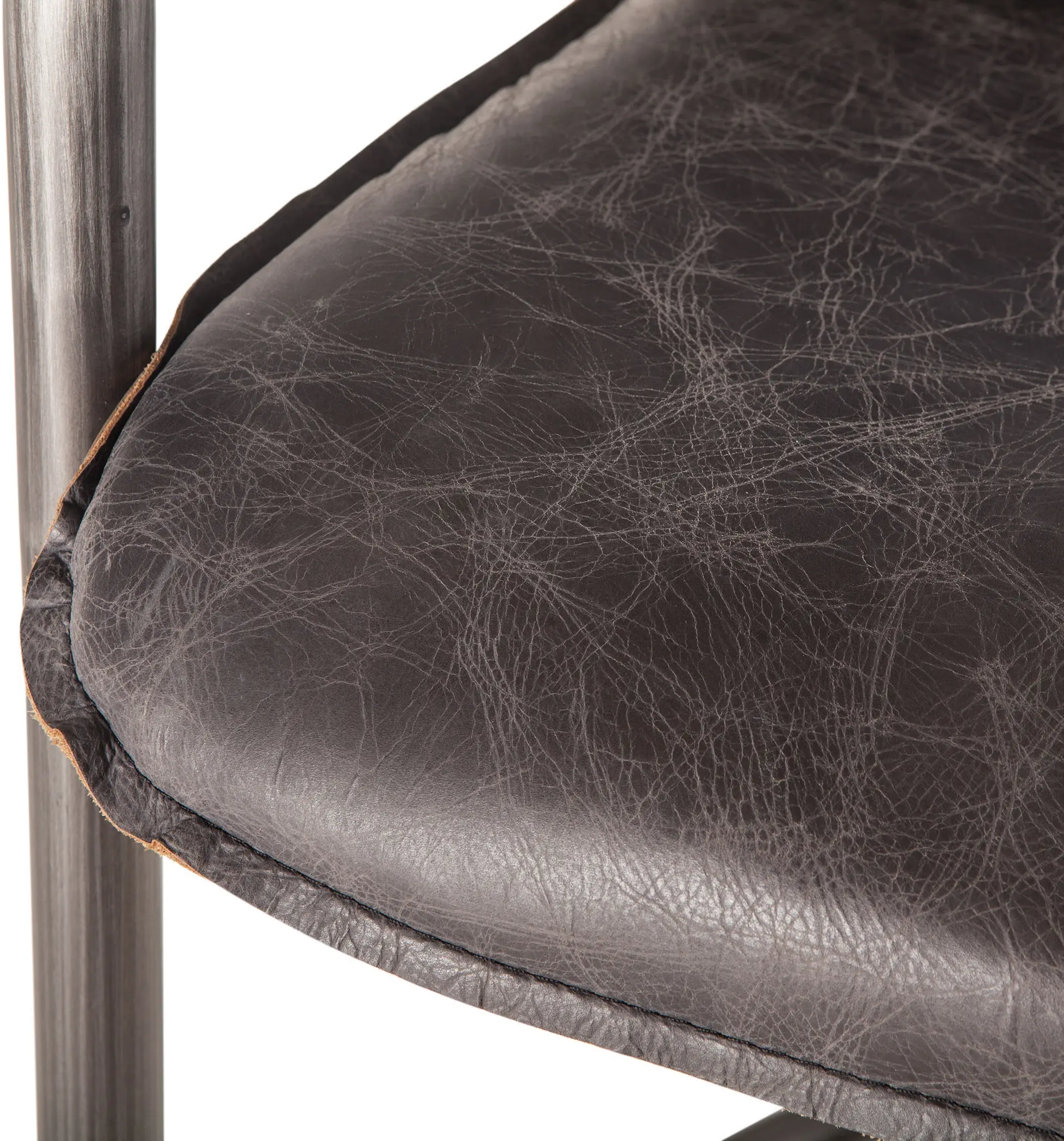 Portofino Antique Gold and Green Leather Dining Chair-7