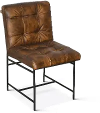 Essex Stockton Brown Leather Dining Chair