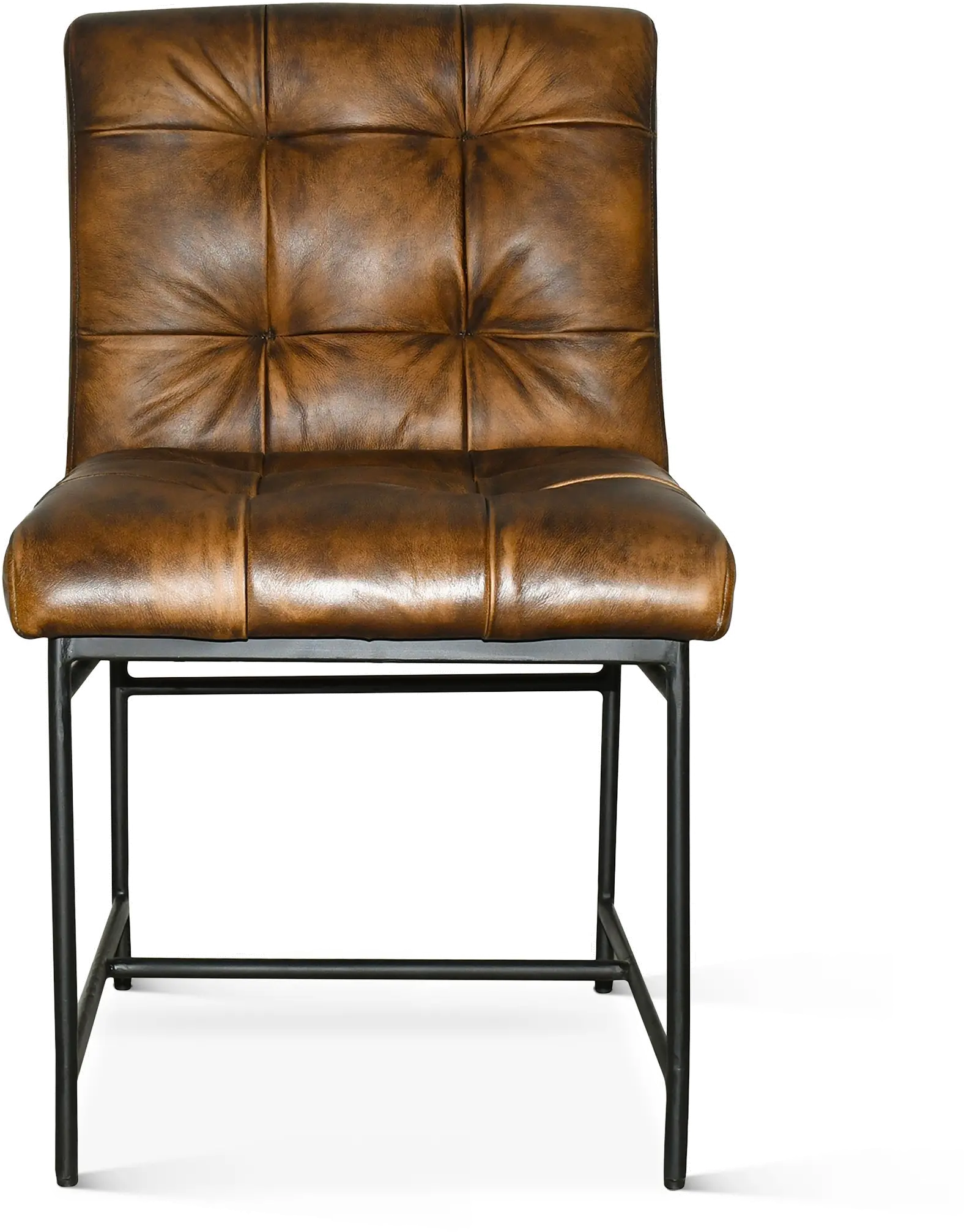 Essex Stockton Brown Leather Dining Chair-2
