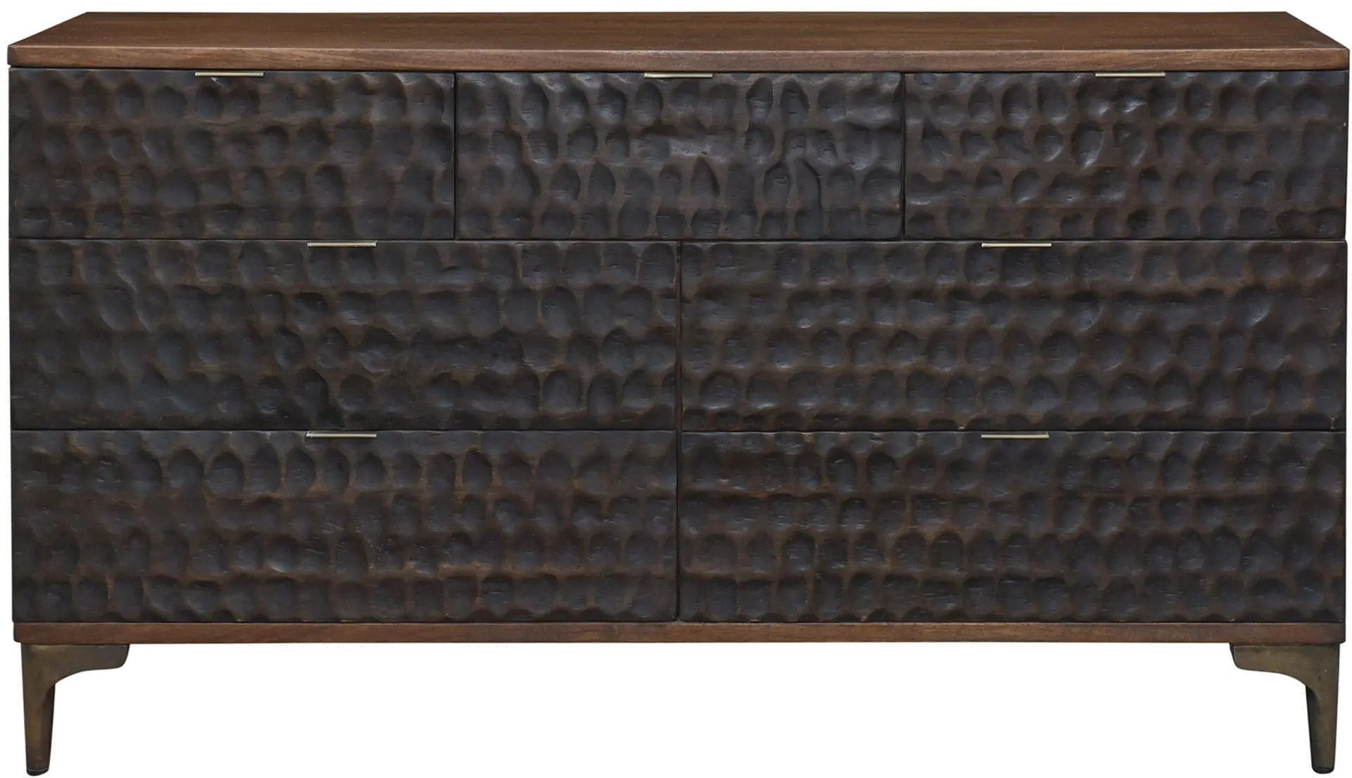 Santa Cruz Antique Bronze and Brown Dresser-1
