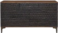 Santa Cruz Antique Bronze and Brown Dresser