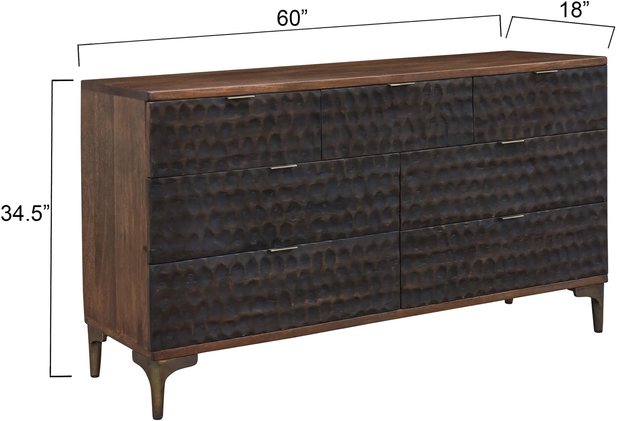 Santa Cruz Antique Bronze and Brown Dresser-3