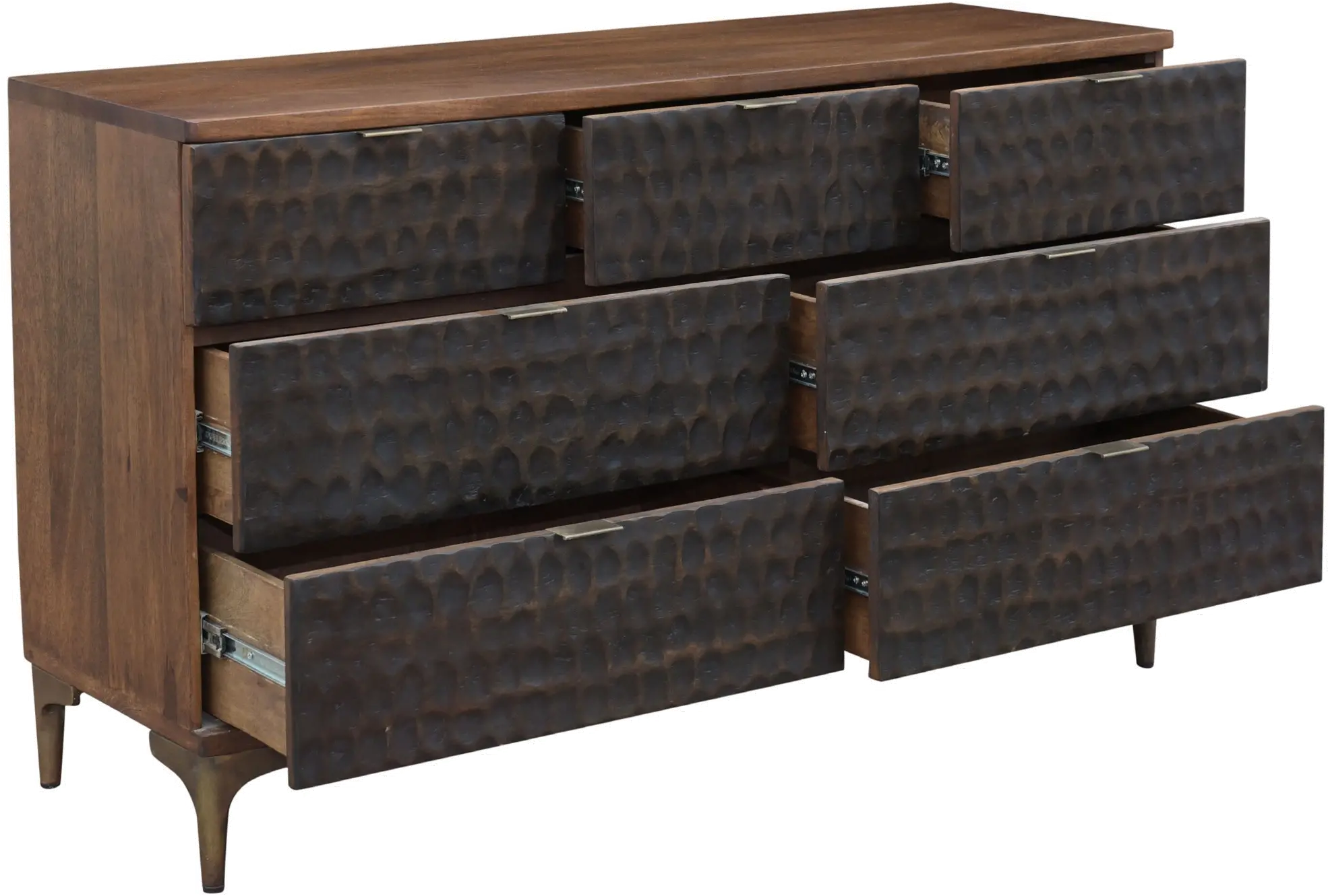 Santa Cruz Antique Bronze and Brown Dresser-5