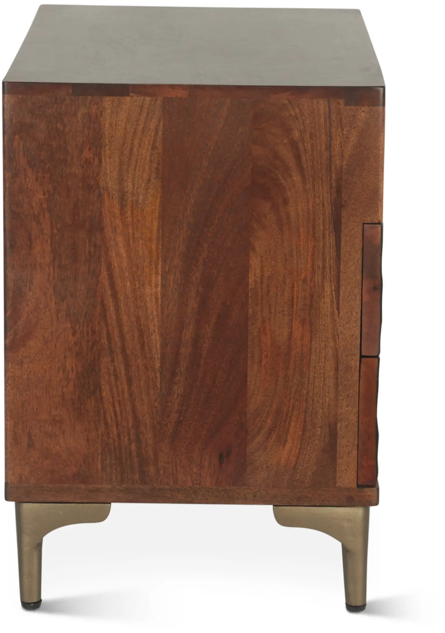 Santa Cruz Antique Bronze and Brown Nightstand-4