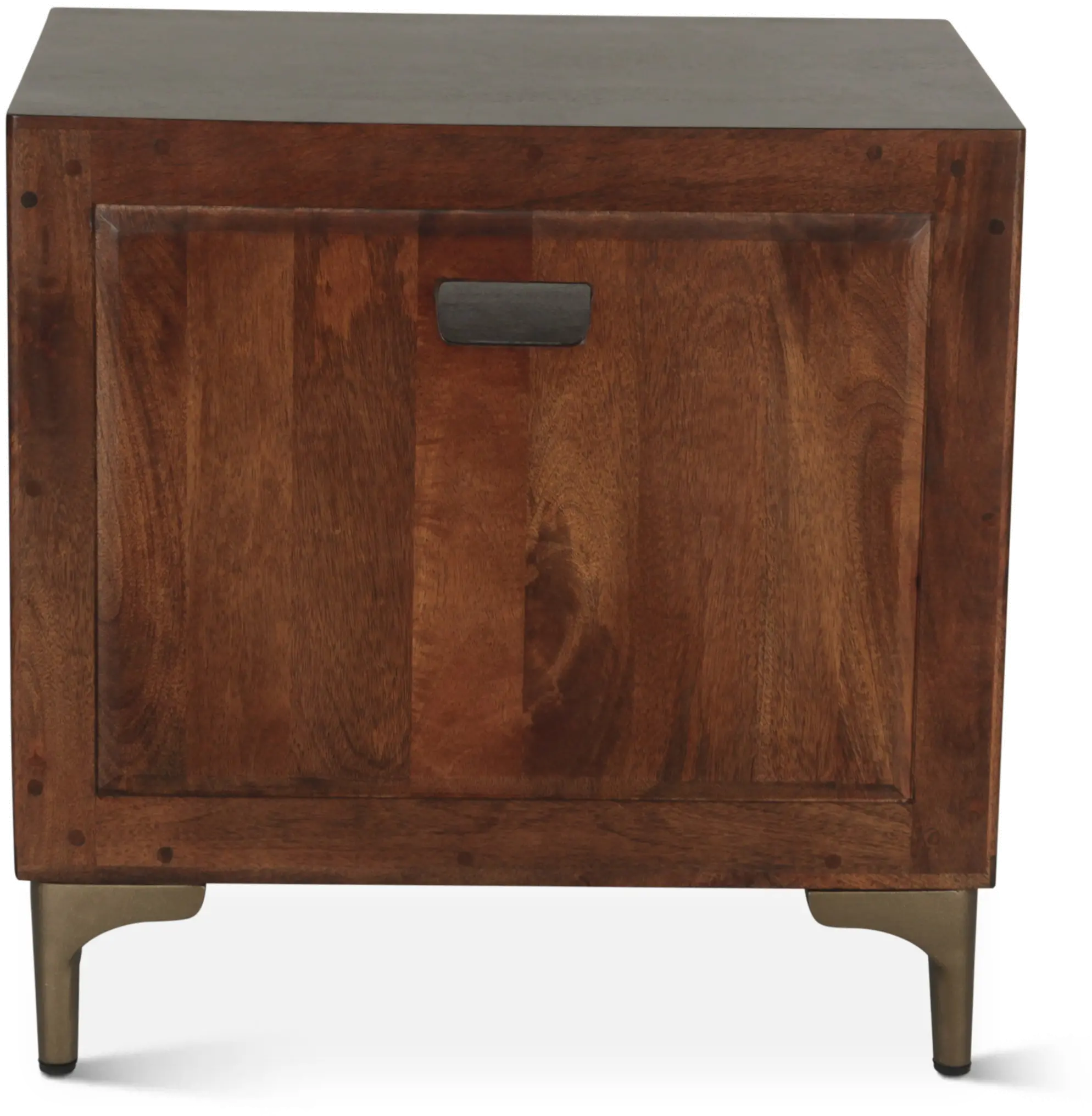 Santa Cruz Antique Bronze and Brown Nightstand-5