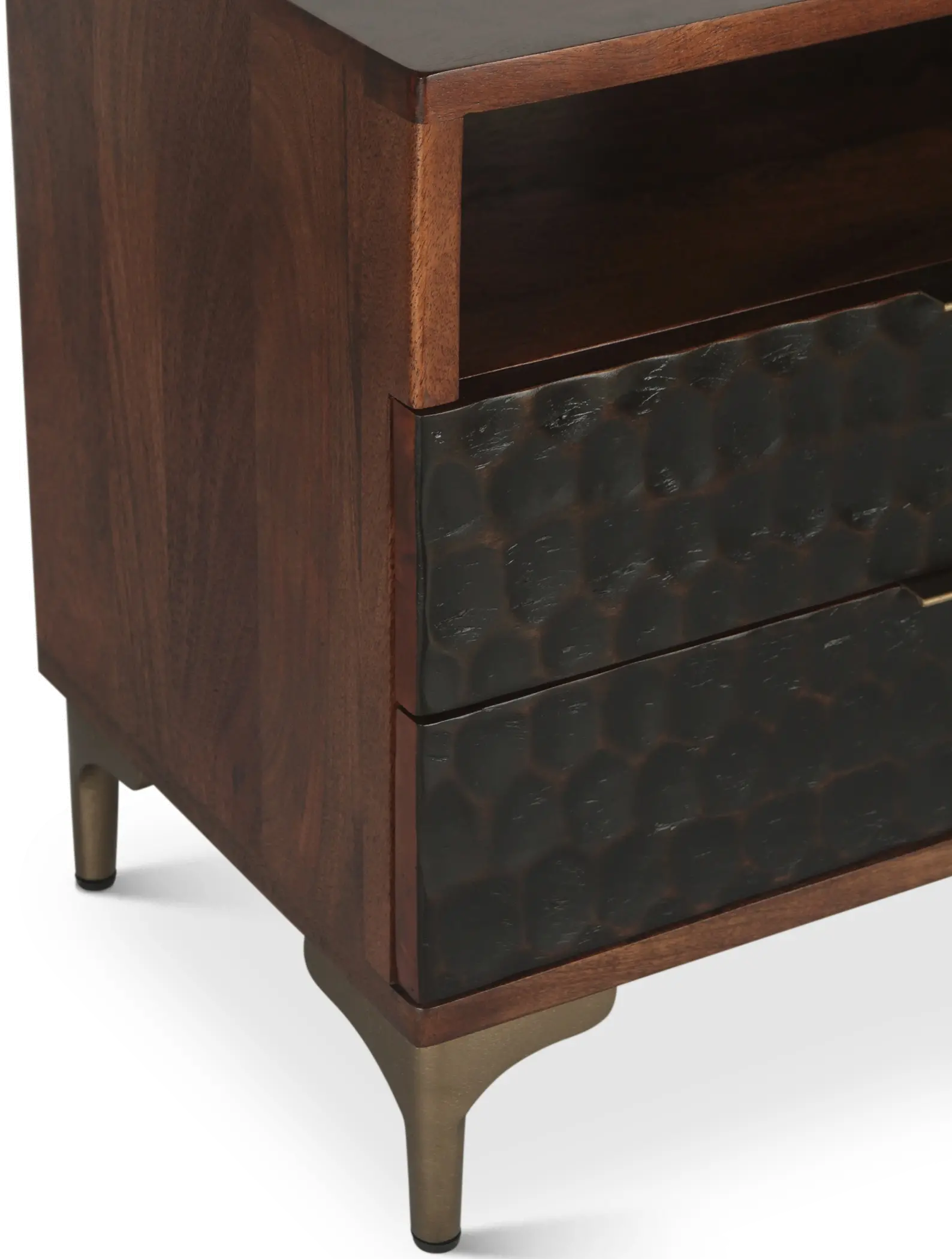 Santa Cruz Antique Bronze and Brown Nightstand-6